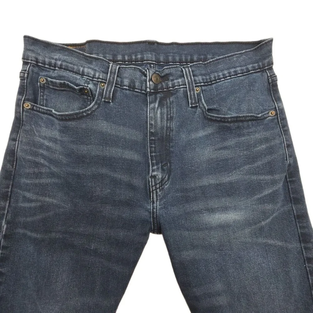 Levi's 512 Jeans Slim Tapered Men Sz 34 x 30 Blue Cotton Blend Stretch Dark Wash